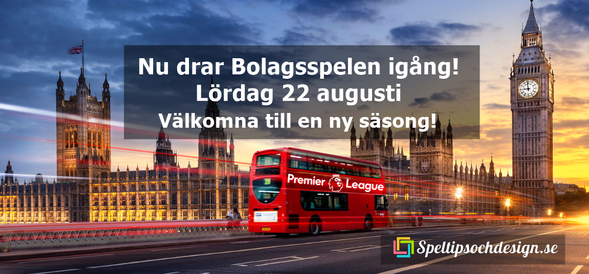Bolagsspelen till Stryktipset och Europatipset startar säsongen lördag 22 augusti när Premier League är tillbaka - Speltipsochdesign.se