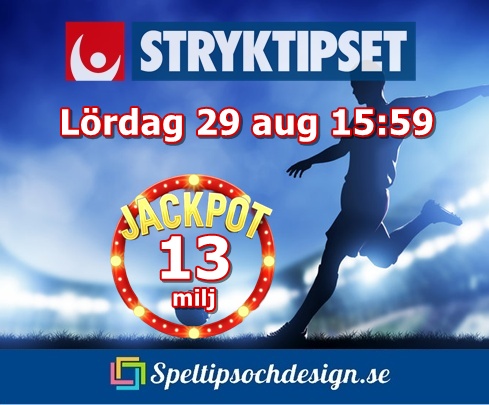 Bolagsspel Stryktipset Lördagar med Speltipsochdesign.se