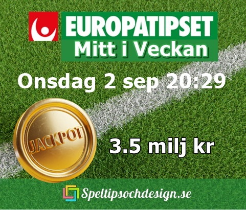 Bolagsspel Europatipset Mitt i Veckan med Speltipsochdesign.se