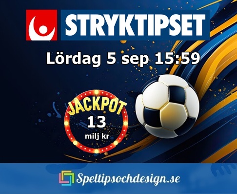 Bolagsspel Stryktipset Lördagar med Speltipsochdesign.se