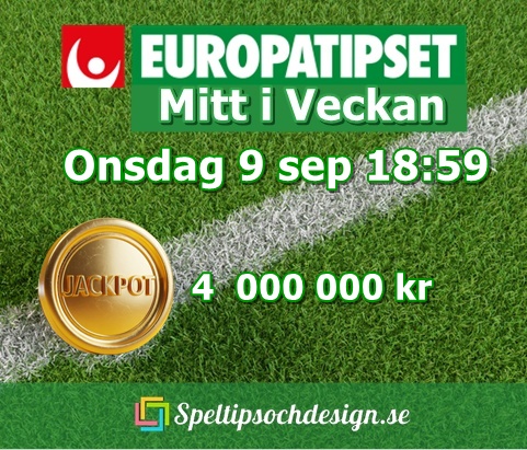 Bolagsspel Europatipset Mitt i Veckan med Speltipsochdesign.se