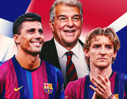 Joan Laporta stolt över sina nyförvärv Pedro och Anthony Gordon