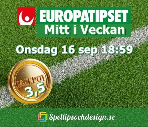 Bolagsspel Europatipset Mitt i Veckan med Speltipsochdesign.se