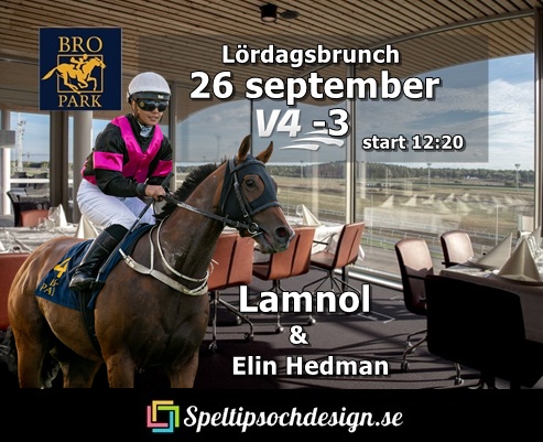 Lamnol bjuder in till Lördagsbrunch på Bro Park galopp -.Speltipsochdesign.se