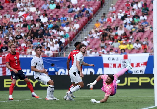 Harry Kane i matchen mot Marocko VM 2026
