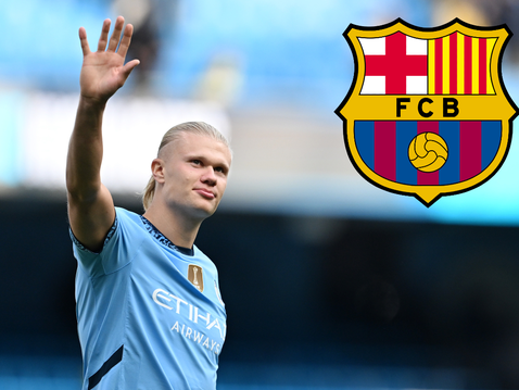 Erling Haaland uppvaktad av FC Barcelona