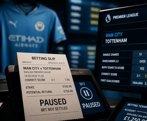 Svenska Spel stoppar spel på Manchester City